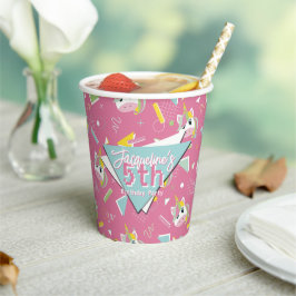 Flickor Retro Rosa Unicorn Birthday