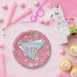 Flickor Retro Rosa Unicorn Birthday