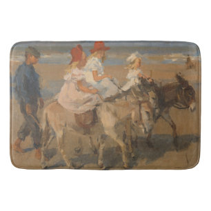 Flickor Riding Donkey på Beach (Isaac Israels) Badrumsmatta