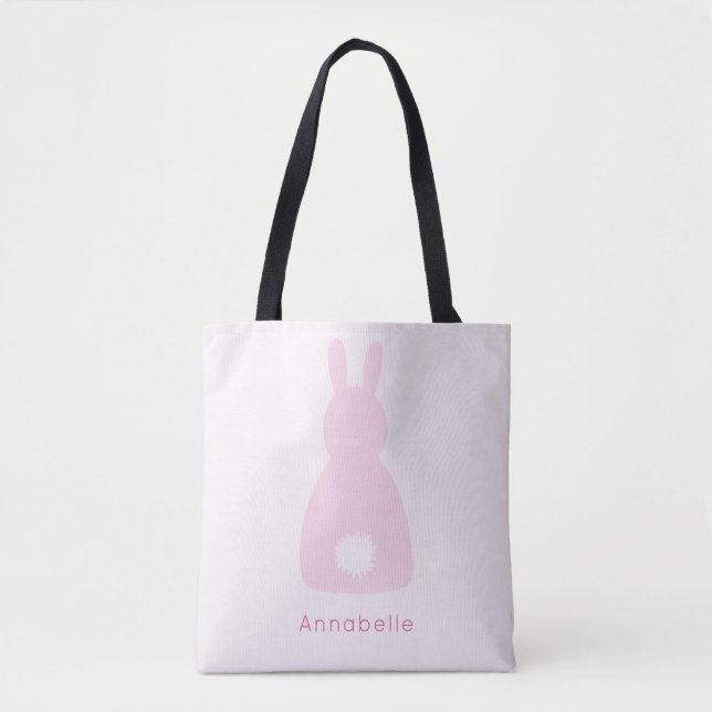 Flickor Rodnar Rosa Kanin Rabbit Tygkasse (Framsida)