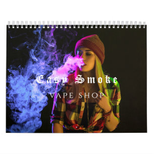 Flickor Röker Vape Butik Företag Kalender