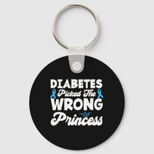 Flickor Roligt Diabetes plockade fel prinsessa T1d Nyckelring