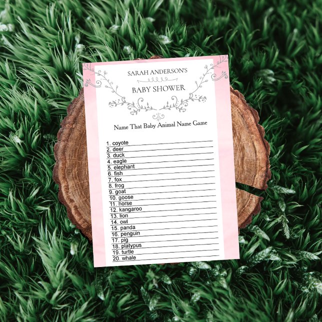 Flickor, Rosa, Blommigt, babyskor,  Namn-spel (Skapare uppladdad)