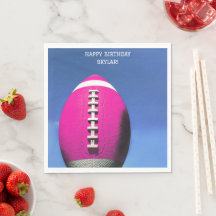 Flickor Rosa Football Födelsedagsfest papper