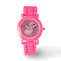 Flickor Rosa Glitter Flamingo Watch