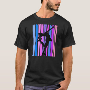 Flickor Rosa Ice Skating 17:e födelsedagstenscance T Shirt