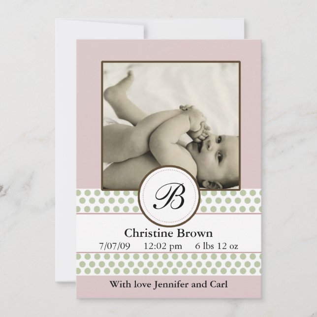 Flickor skickar ut födelsemeddelanden meddelande (Framsida)