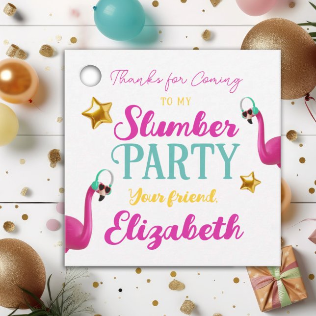 Flickor SLEEPOVER Slumber Födelsedagsfest Gåvor Etiketter (Skapare uppladdad)