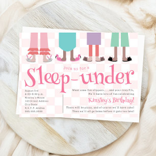 Flickor Slumber Party födelseläge under viloläge Inbjudningar