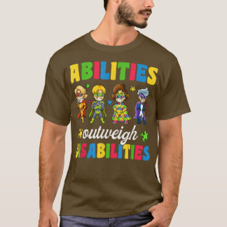 Flickor Småbarn Autism Shirts, Abilities Outweigh  T Shirt