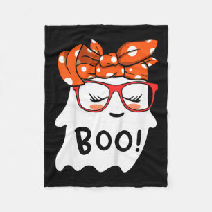 Flickor Småbarn Happy halloween Ghost med Bandana Fleecefilt