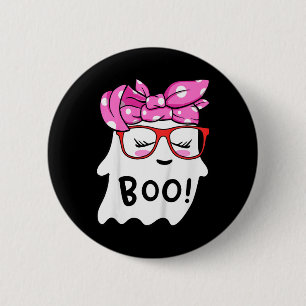 Flickor Småbarn Happy halloween Ghost med Bandana Knapp