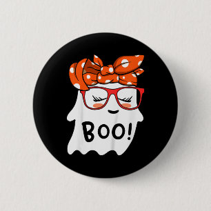 Flickor Småbarn Happy halloween Ghost med Bandana Knapp