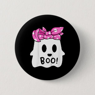 Flickor Småbarn Happy halloween Ghost med Bandana Knapp