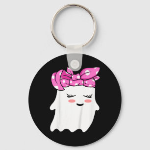 Flickor Småbarn Happy halloween Ghost med Bandana Nyckelring