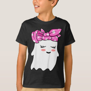 Flickor Småbarn Happy halloween Ghost med Bandana T Shirt