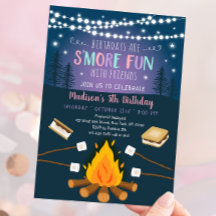 Flickor S'more Roligt S'mores Campfire Birthday