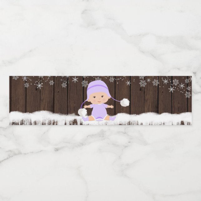 Flickor Snöflake Babyskor Vattentäthetsetiketter Vattenflaskor Etikett (Singel etikett)