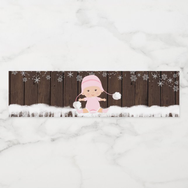 Flickor Snöflake Babyskor Vattentäthetsetiketter Vattenflaskor Etikett (Singel etikett)