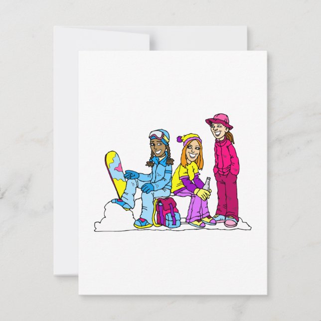 Flickor Snowboarding Team (Framsida)