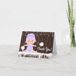 Flickor Snowflake Winter Baby Shower Tack för dina
