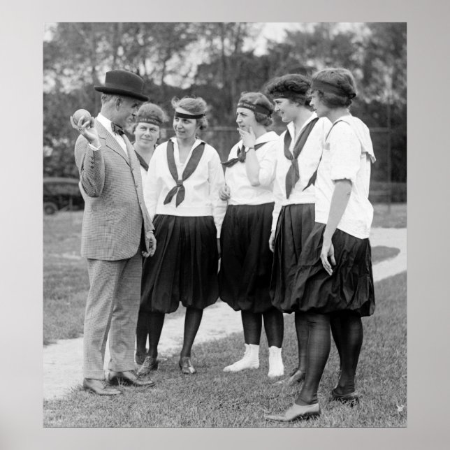 Flickor Softball, 1919 Poster (Framsidan)