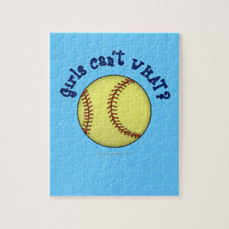 Flickor Softball-Blue Pussel