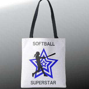 Flickor Softball Superstar-Anpassningsbar Tygkasse