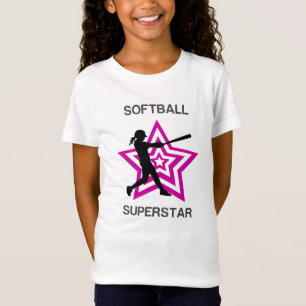 Flickor Softball Superstar T-Shirt