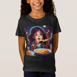 Flickor som äter spaghetti t shirt