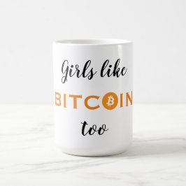 Flickor som Bitcoin också Kaffemugg
