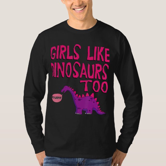 Flickor som dinosaurier för kute Jurassic Tee (Framsida)