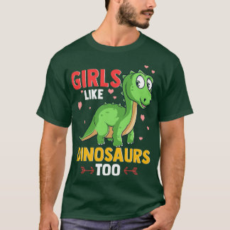 Flickor som dinosaurs för cute-funny paleontologi t shirt