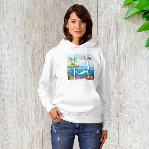 Flickor som dykar in i Ocean Friendly Shark Coral T Shirt