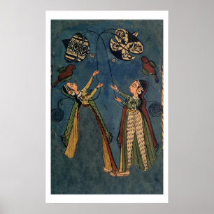 Flickor som flyger drakar, Kulu folk målning, Poster