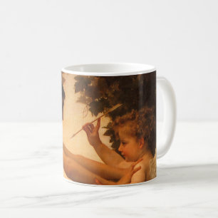 Flickor som försvarar sig mot Cupid av Bouguereau Kaffemugg