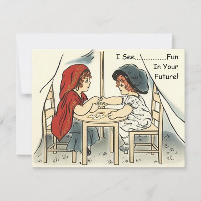 Flickor som har sin framtid, sa barninbjudan inbjudningar (Framsida)