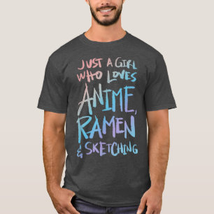 Flickor som Kärlek Anime, Ramen och Sketching 390 T Shirt