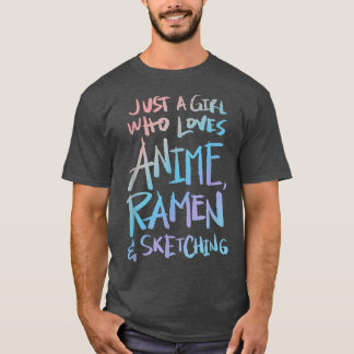 Flickor som Kärlek Anime, Ramen och Sketching 390 T Shirt