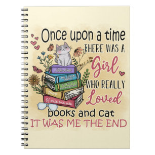 Flickor som Kärlek Bokar och katter Anteckningsbok