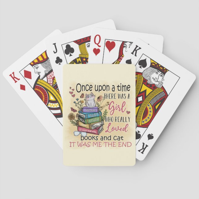 Flickor som Kärlek Bokar och katter Casinokort (Baksidan)