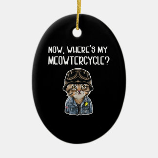 Flickor som Kärlek ger gåva till motorcykel Älskar Julgransprydnad Keramik