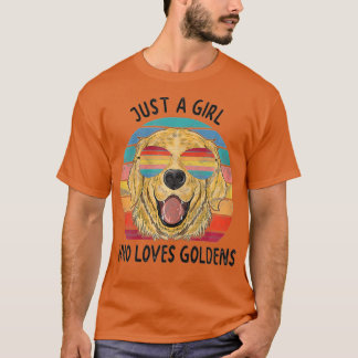 Flickor som Kärlek Golden Retrievers Hund Gifts -g T Shirt