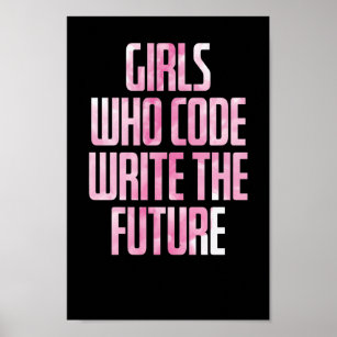 Flickor som kodar Skrivan Framtida dator Poster