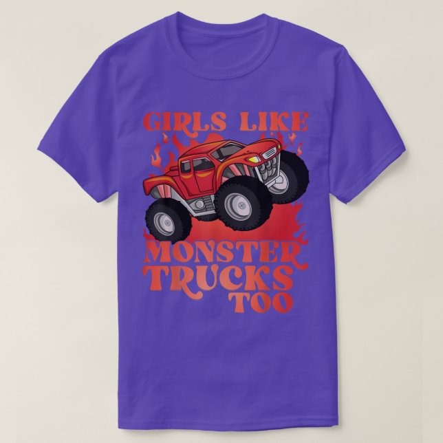 Flickor som Monster Lastbilar till 716 T Shirt (Design framsida)