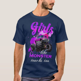 Flickor som monstret lastbilar till födelsedagspre t shirt
