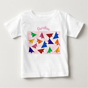 Flickor som Pappert Flygplan också T Shirt