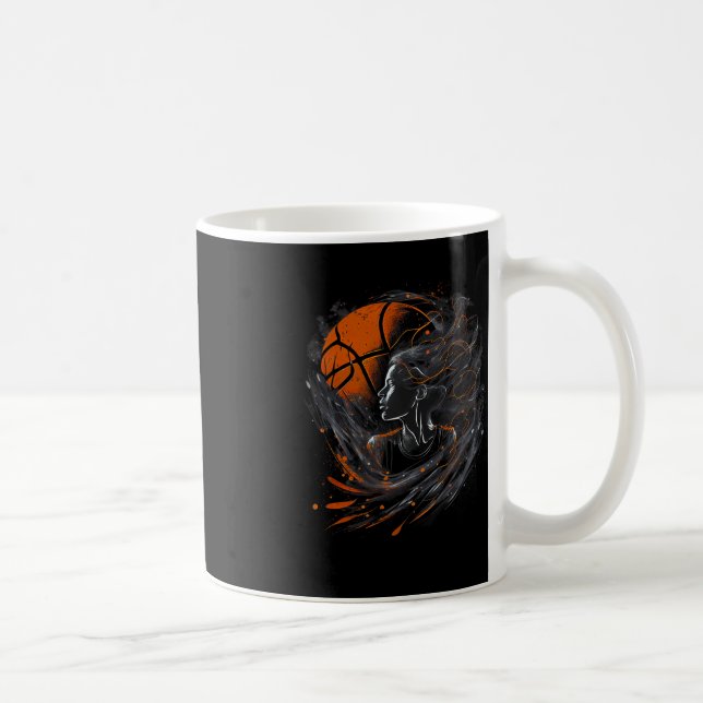 Flickor som spelar basketboll grafik för kvinnor o kaffemugg (Höger)
