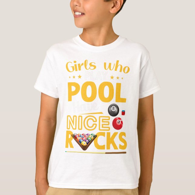 Flickor som spelar Bassäng har fina rack... T Shirt (Framsida)