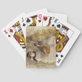 Flickor som spelar mandolin (av Berthe Morisot) Casinokort